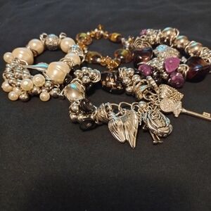 Set of 4 Vintage Chunky Bracelets